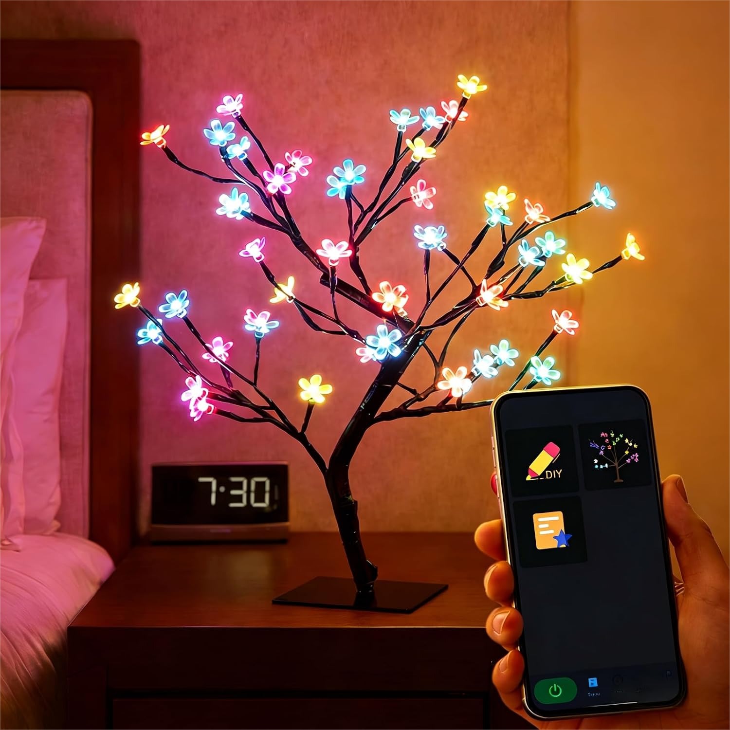 Smart Baby Night Light - 스마트 USB 벚꽃 나무 램프 16인치