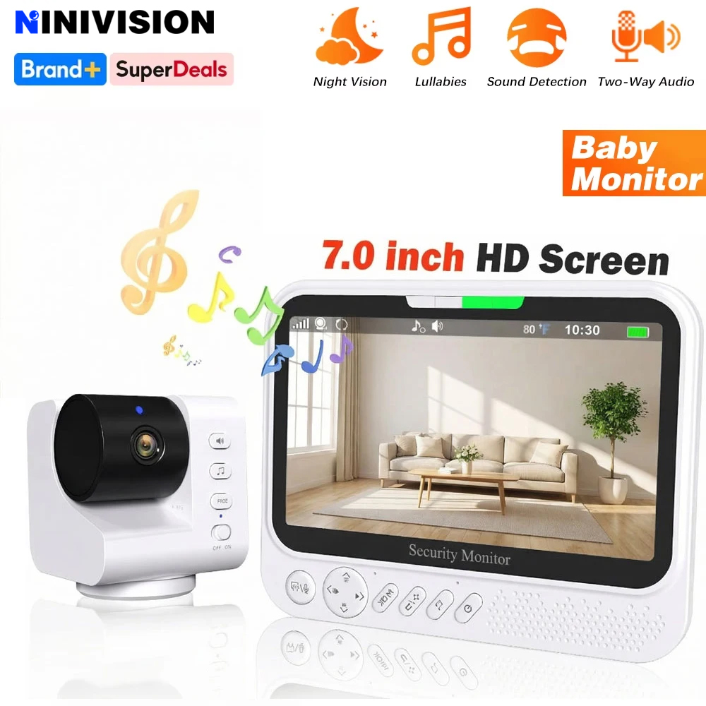 Smart Baby Night Light - 스마트 베이비 모니터 7인치 HD 화면