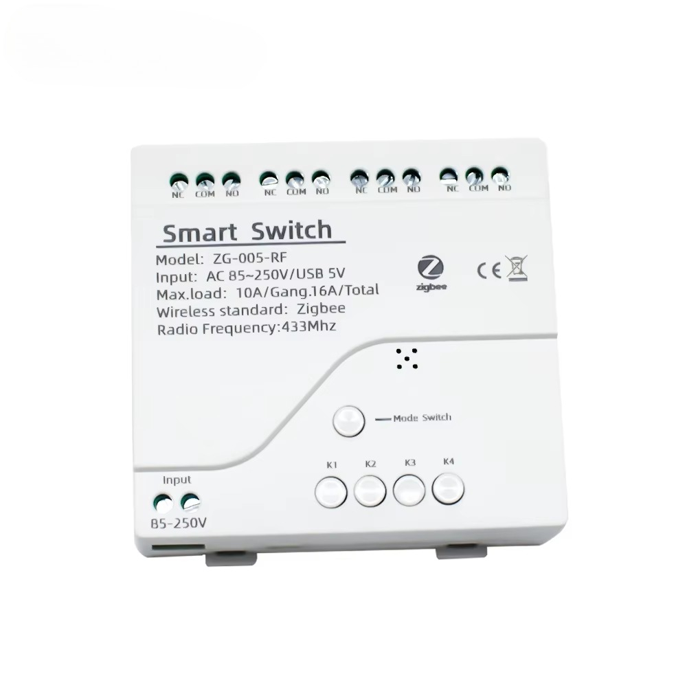 Smart Home Gateway - 투야 4채널 지그비 스위치 릴레이 모듈