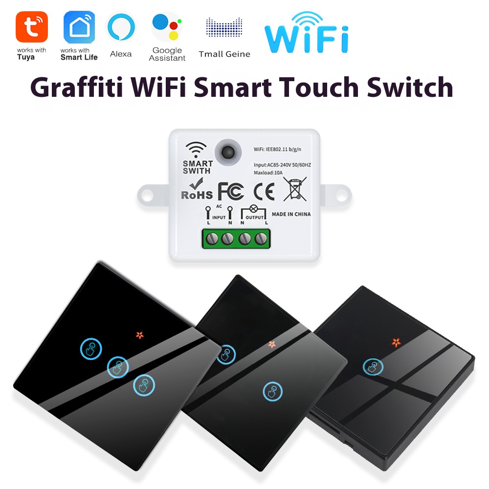 Tuya 스마트 스위치오프 장치는 무선 터치, WiFi - Smart Home Full System 리뷰 및 가격