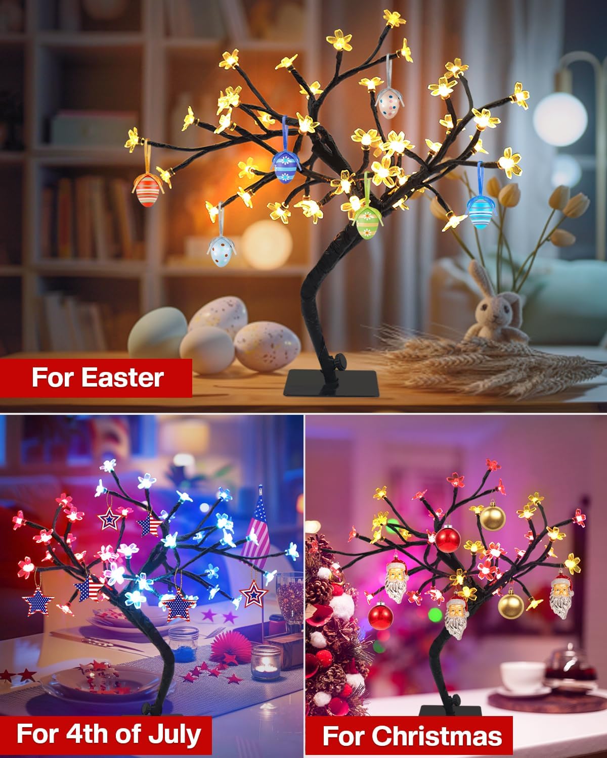 스마트 USB 벚꽃 나무 램프 16인치 (책상용), 앱 - Smart Baby Night Light 리뷰 및 가격