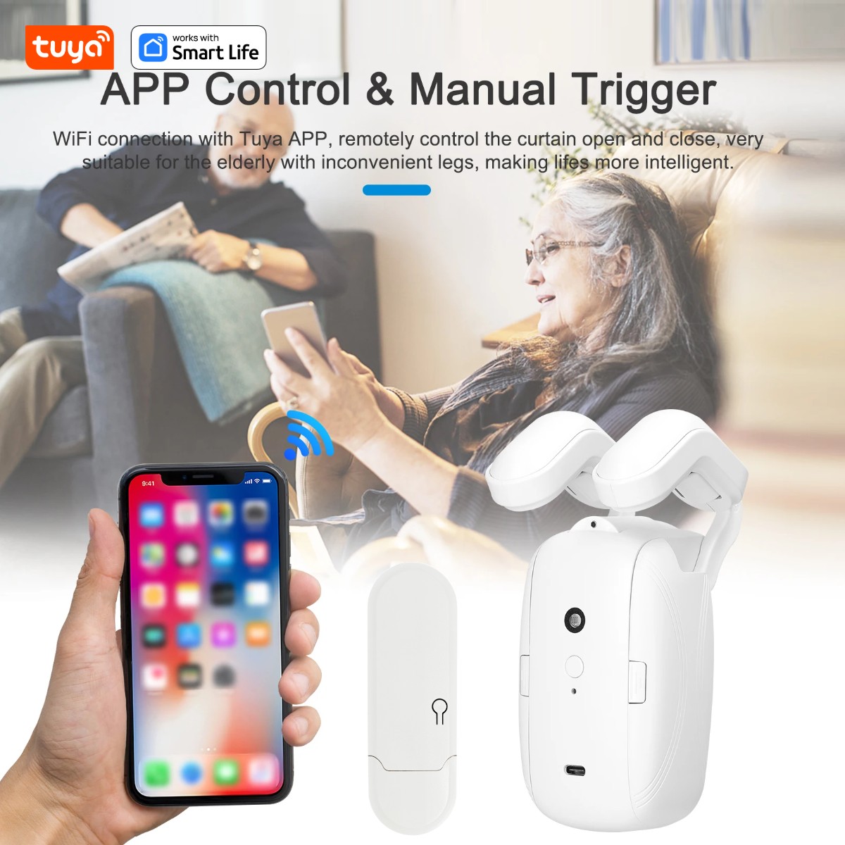 1/2개 투야 스마트 와이파이 커튼 로봇 (허브 포함  - Smart Home Full System 리뷰 및 가격