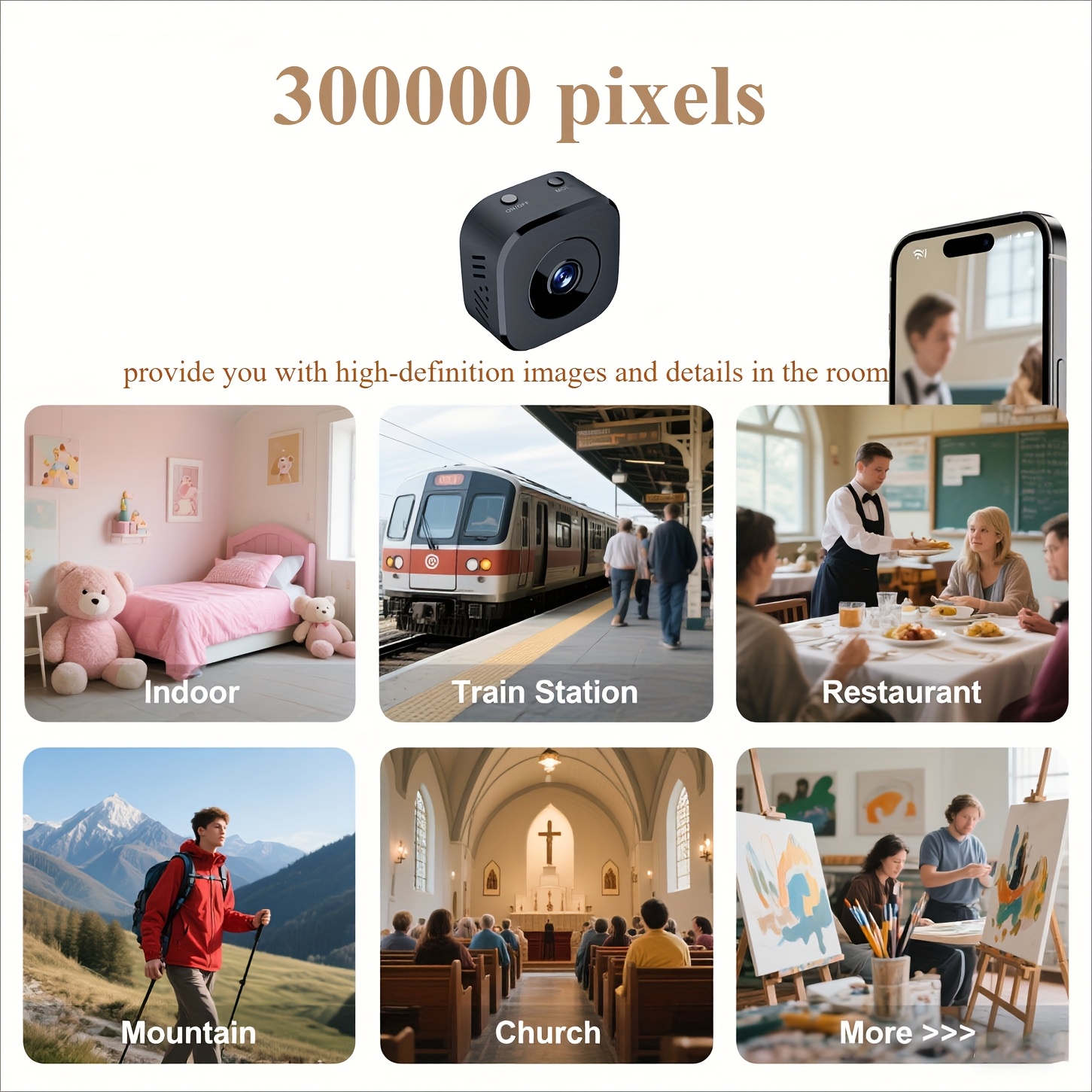 1080P HD 미니 WiFi 카메라 실내 안전 보안  - Smart Home Camera 리뷰 및 가격