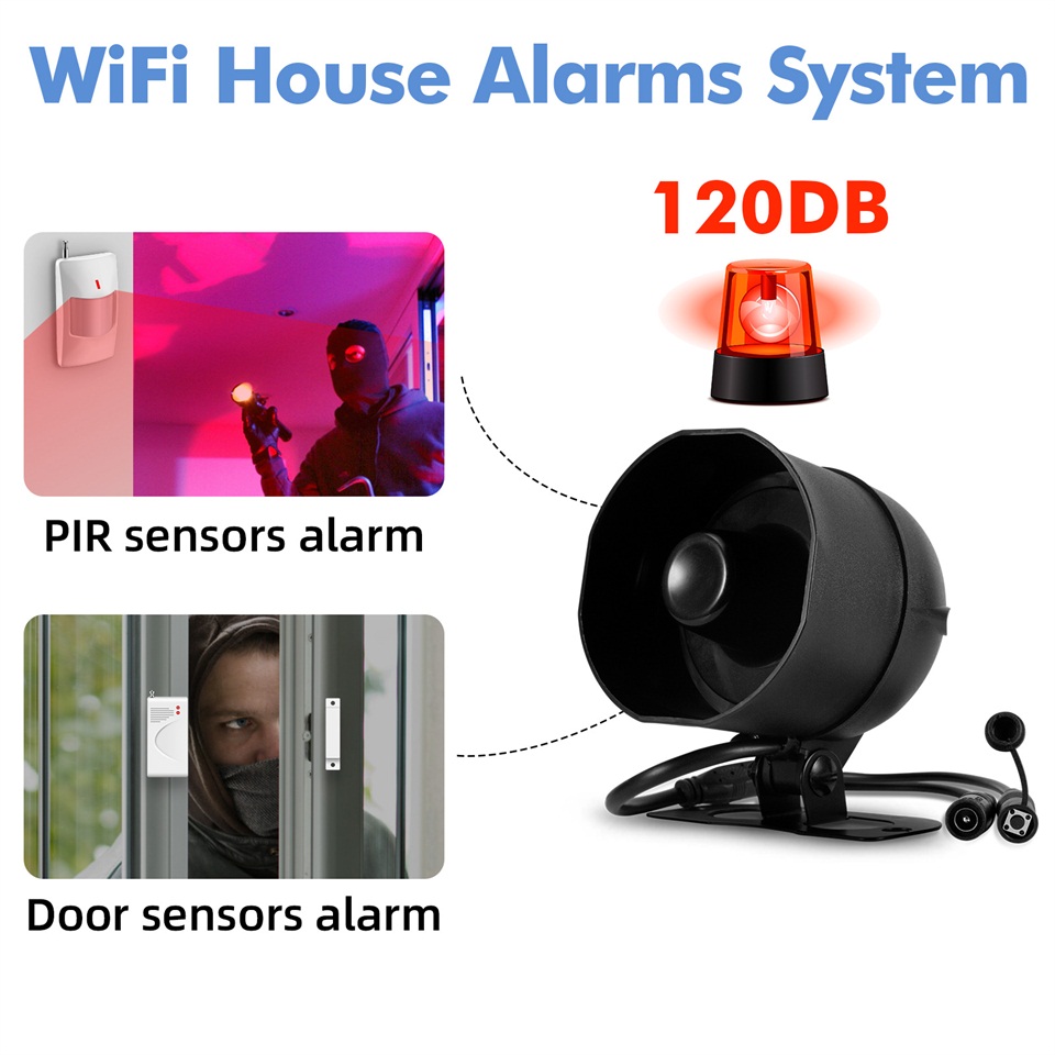 KERUI 120db 사이렌 경보 시스템 WiFi Tu - Home Automation Kit 리뷰 및 가격