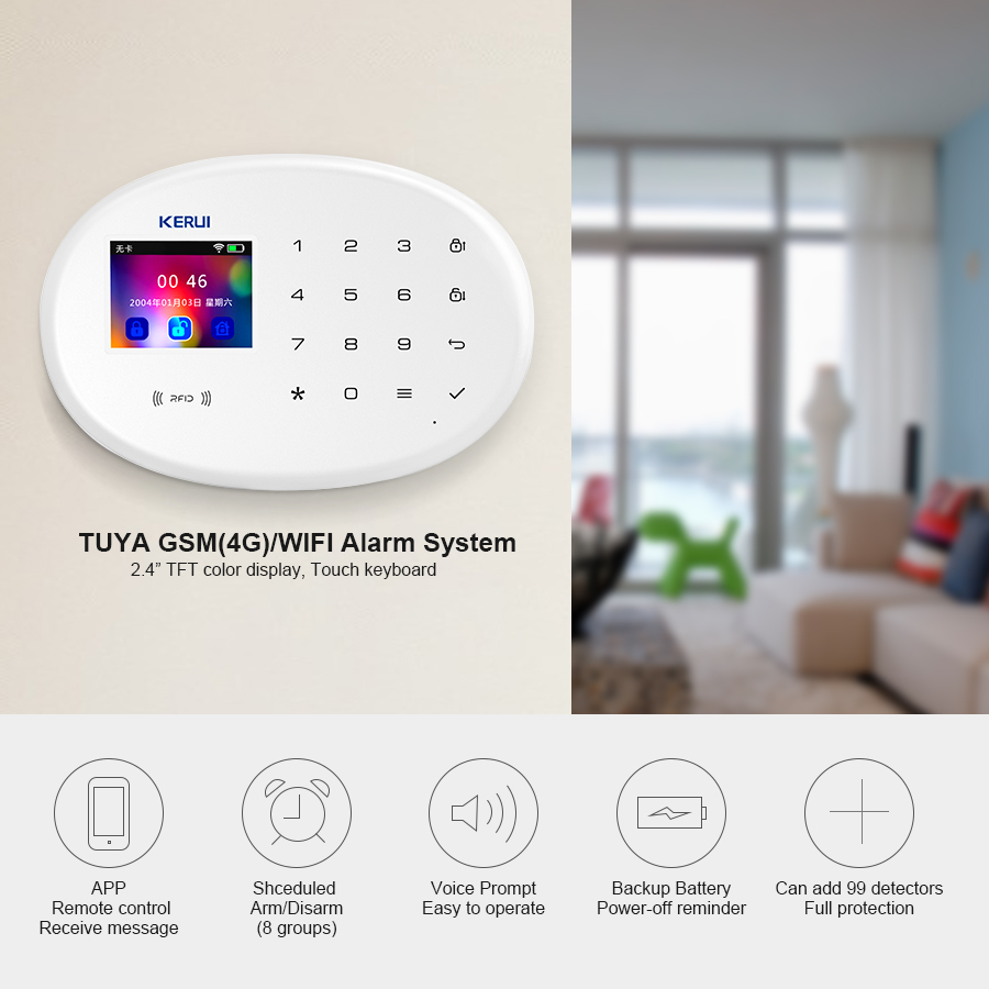 홈 도난 보안을위한 KERUI 경보 시스템 433MHz - Home Automation Kit 리뷰 및 가격