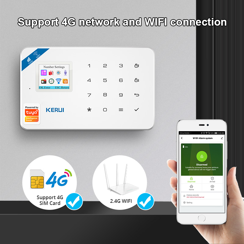 KERUI 보안 경보 시스템 키트 W184 4G WIF - Home Automation Kit 리뷰 및 가격