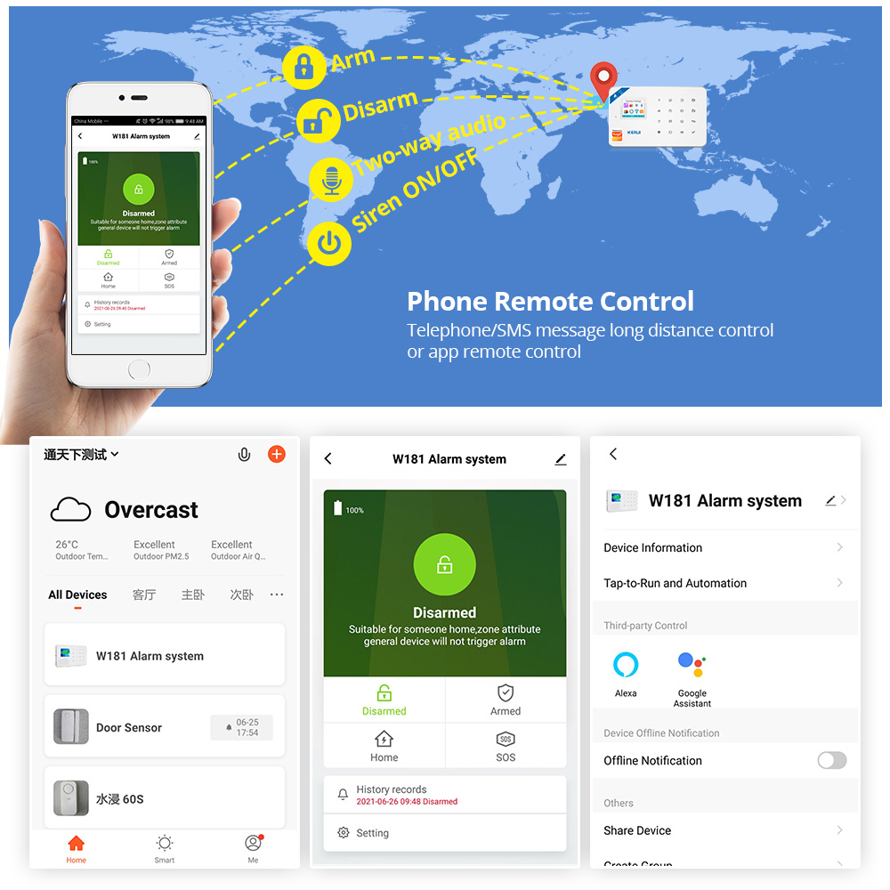 KERUI 보안 경보 시스템 키트 W184 4G WIF - Home Automation Kit 리뷰 및 가격