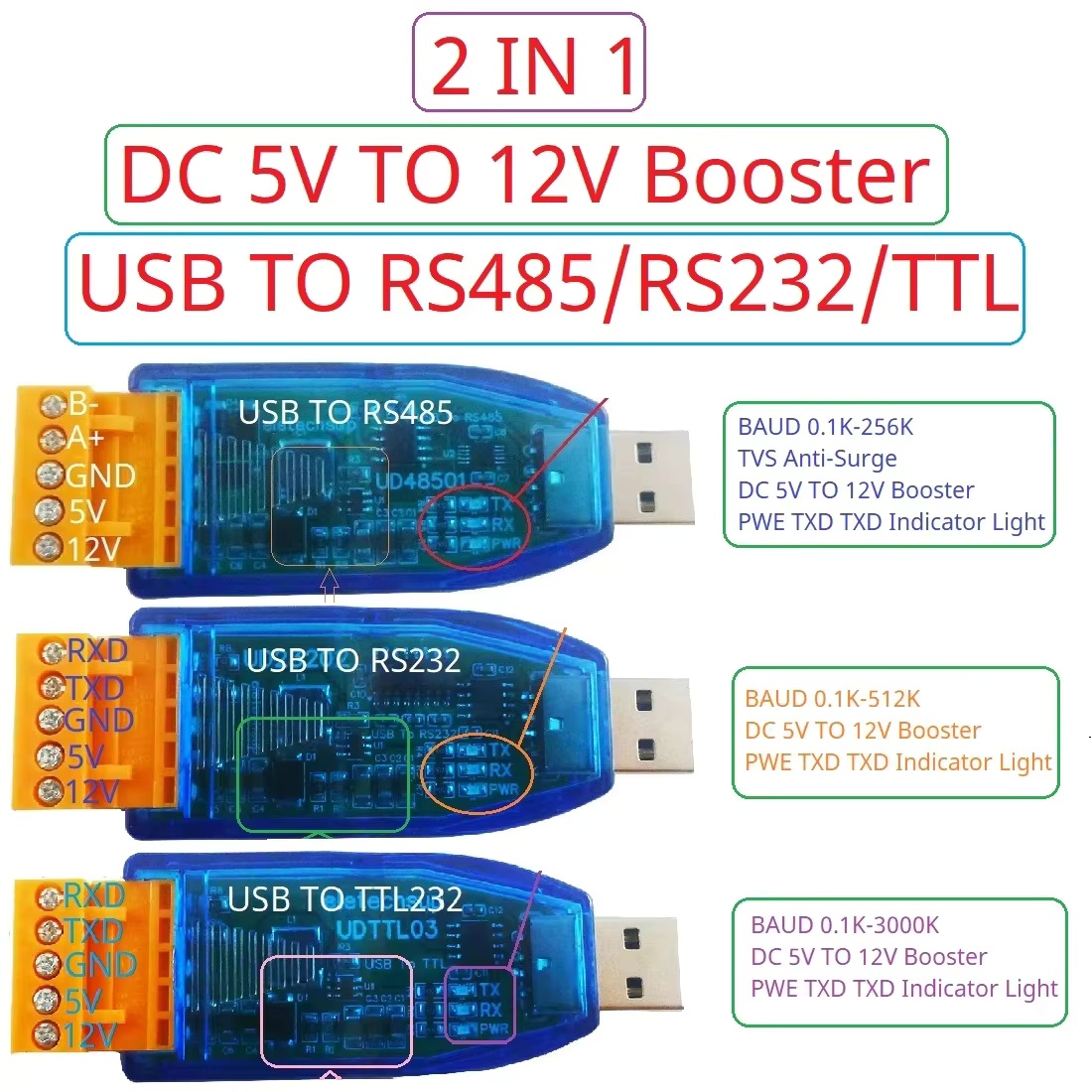 DC 12V 5V VCC 출력 USB to RS485  - Smart Home With Plc 리뷰 및 가격