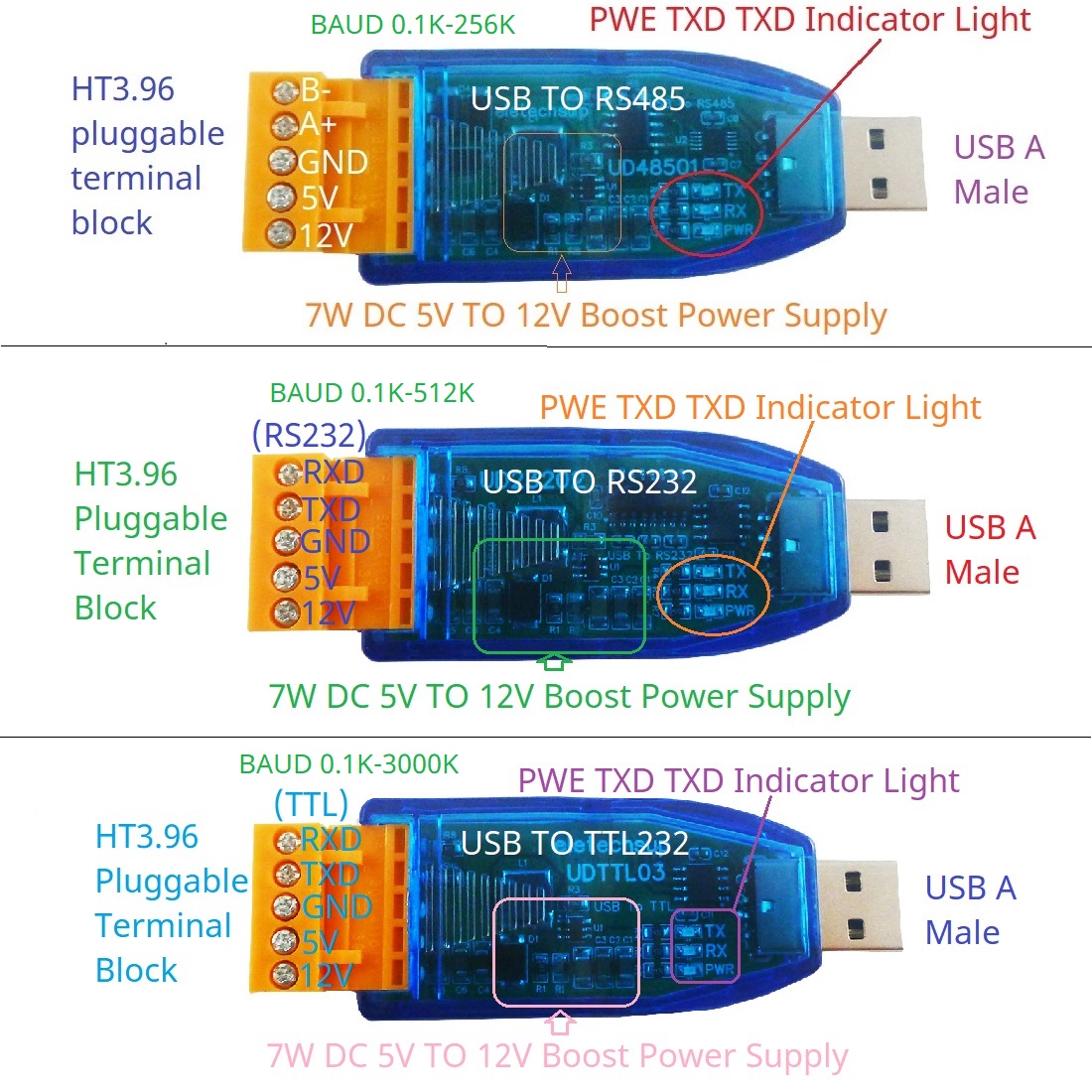 DC 12V 5V VCC 출력 USB to RS485  - Smart Home With Plc 리뷰 및 가격