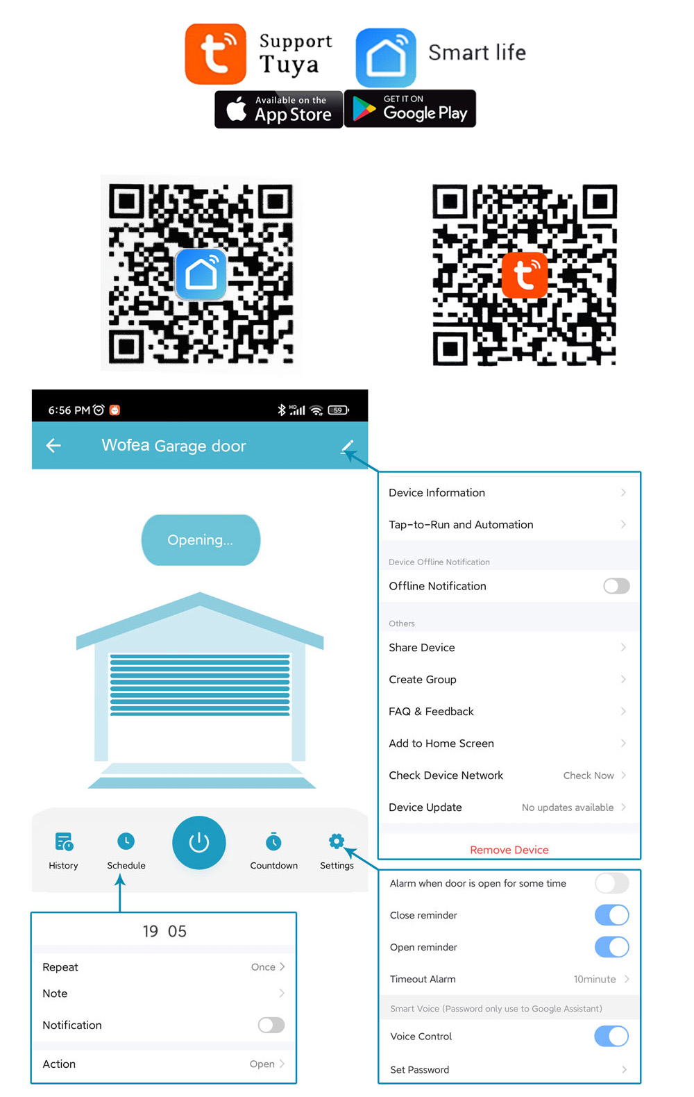 Wofea Tuya 스마트 WIFI 2.4G 차고 문  - Smart Home Wifi Hub 리뷰 및 가격