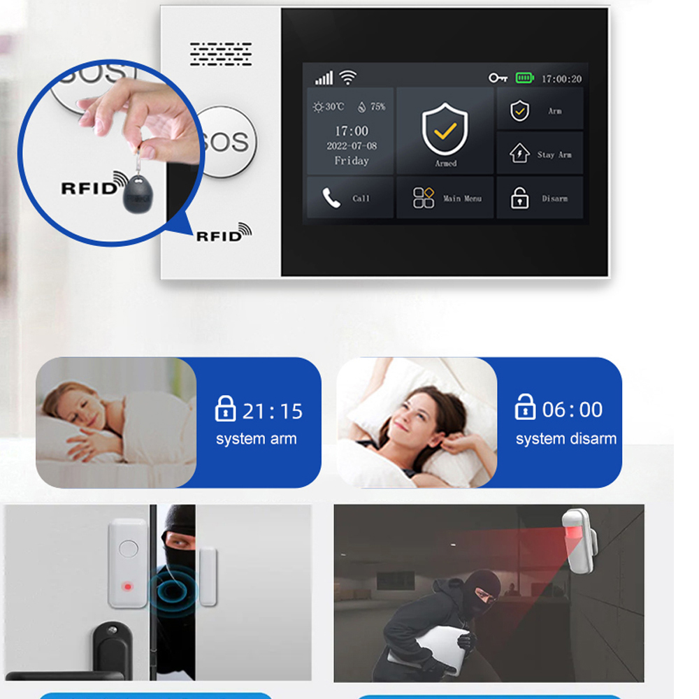 PGST 4G Tuya 스마트 홈 경보 시스템, WiF - Home Automation Kit 리뷰 및 가격